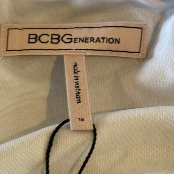 BCBGENERATION RUCHED MESH FLORAL MINI DRESS IN GARDEN‎ NWT WOMEN'S SIZE 16 - Picture 12 of 16